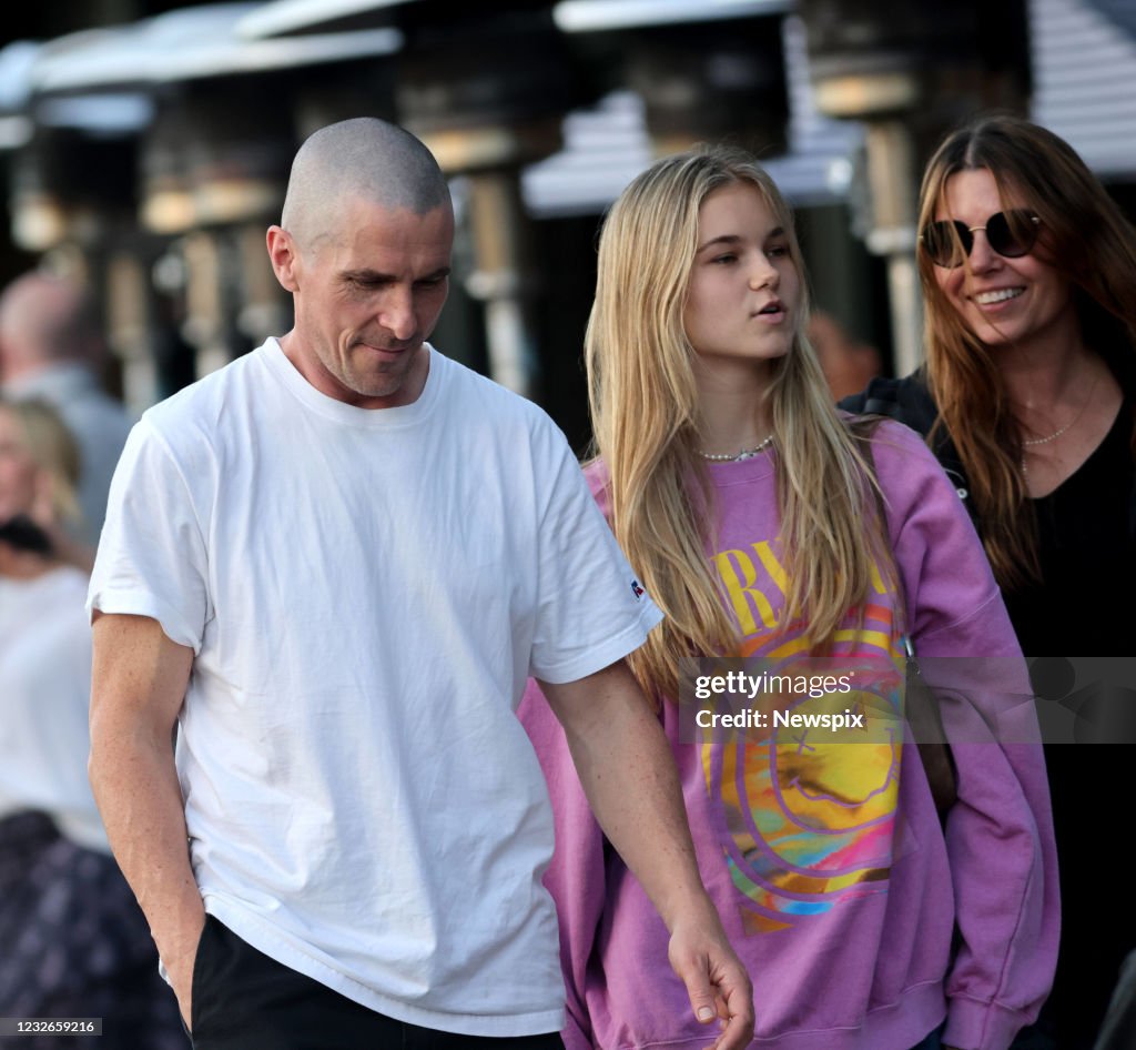SYDNEY, NSW - Christian Bale with his daughter Emmeline Bale and wife