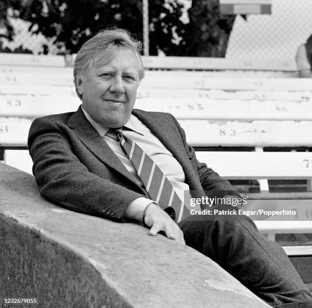 Roy Hattersley, Shadow Home Secretary and devoted Yorkshire supporter, watching the Schweppes County Championship match between Middlesex and...