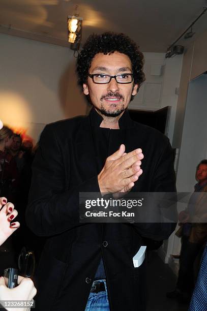 David Foenkinos attends the Bordel Magazine Reading Aloud Party and "Au bord d'elles" writer Alexandra Geyser Photos Exhibition at the Galerie Chappe...