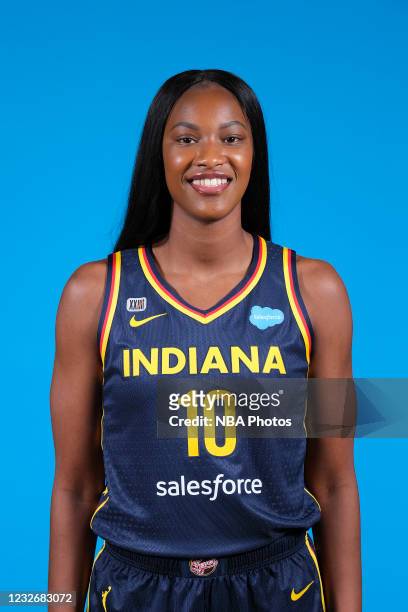 Chelsey Perry of the Indiana Fever poses for a head shot during Media Day at Bankers Life Fieldhouse on May 3, 2021 in Indianapolis, Indiana. NOTE TO...