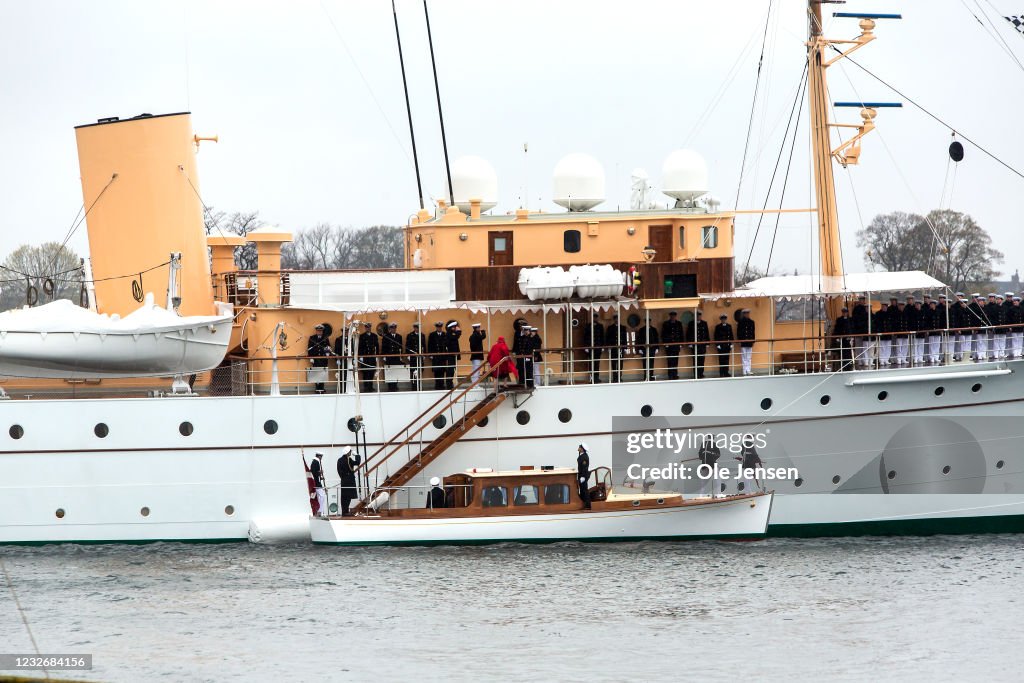 Queen Margrethe Of Denmark Embarks The Royal Ship To Commence The Sailing Season