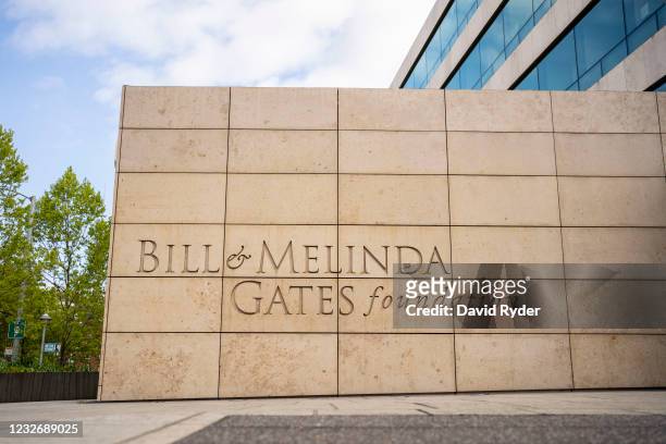 The exterior of the Bill and Melinda Gates Foundation is seen on May 4, 2021 in Seattle, Washington. Bill Gates and Melinda Gates announced their...