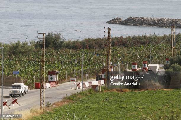 Security measurements are taken as the fifth round of negotiations between Lebanon and Israel on their maritime border demarcation continue at the...