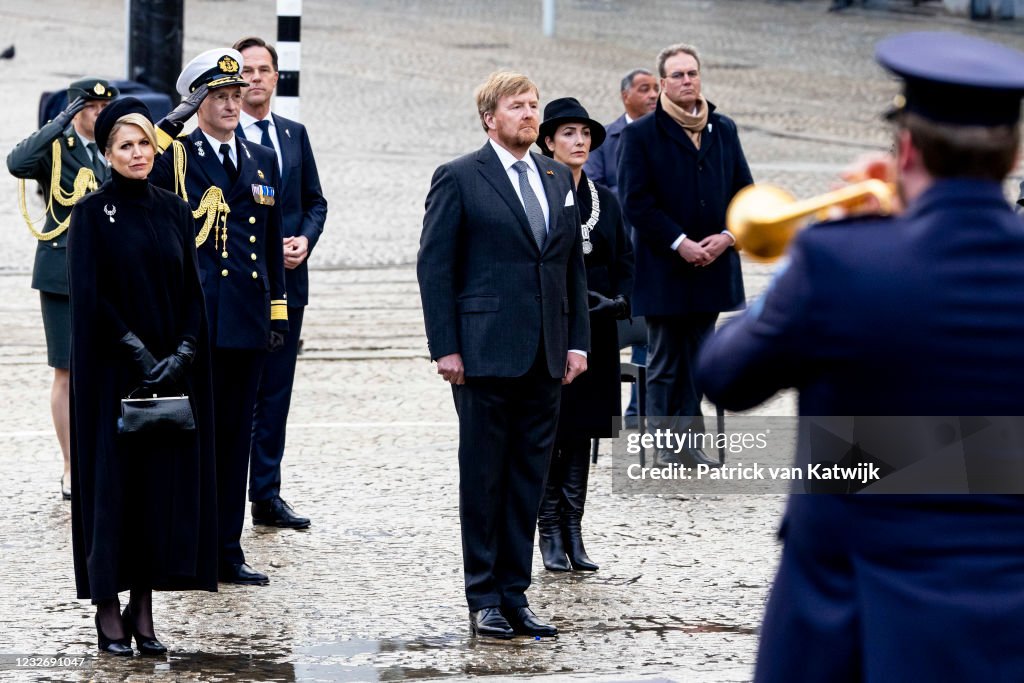 King Willem-Alexander Of The Netherlands And Queen Maxima Attend The Remembrance Day