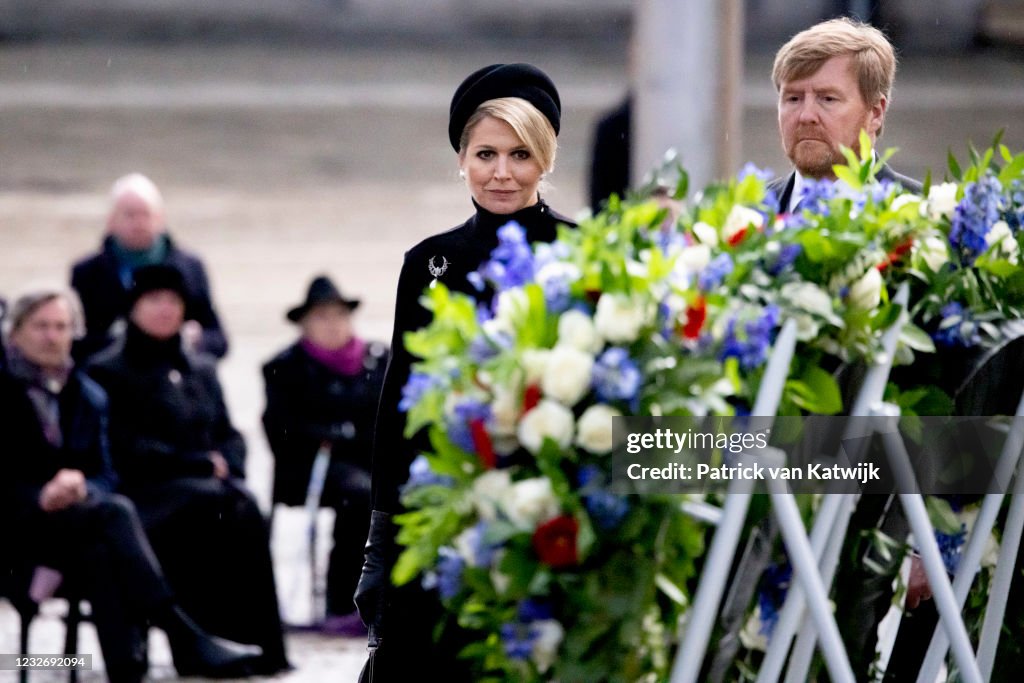 King Willem-Alexander Of The Netherlands And Queen Maxima Attend The Remembrance Day