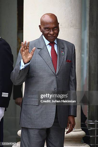 Senegalese President Abdoulaye Wade attends the 'Friends of Libya' International Conference at Elysee Palace on September 1, 2011 in Paris, France....