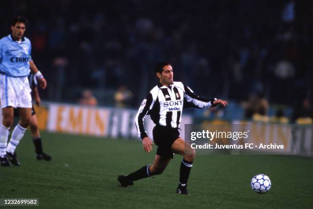 Juventus player Nicola Amoruso during Lazio - Juventus, Italy cup, on March 11, 1998 in Rome, Italy.