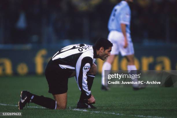 Juventus player Nicola Amoruso during Lazio - Juventus, Italy cup, on March 11, 1998 in Rome, Italy.