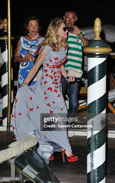 Madonna from the film "W.E" arrives at the Hotel Excelsior during the 68th Venice Film Festival on September 1, 2011 in Venice, Italy.