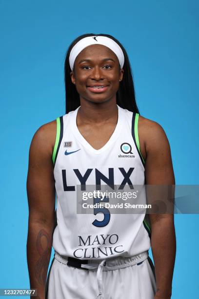 Linnae Harper of the Minnesota Lynx poses for a head shot during 2021 WNBA Media Day on May 4, 2021 at Target Center in Minneapolis, Minnesota. NOTE...