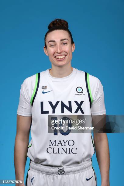 Jessica Shepard of the Minnesota Lynx poses for a head shot during 2021 WNBA Media Day on May 4, 2021 at Target Center in Minneapolis, Minnesota....