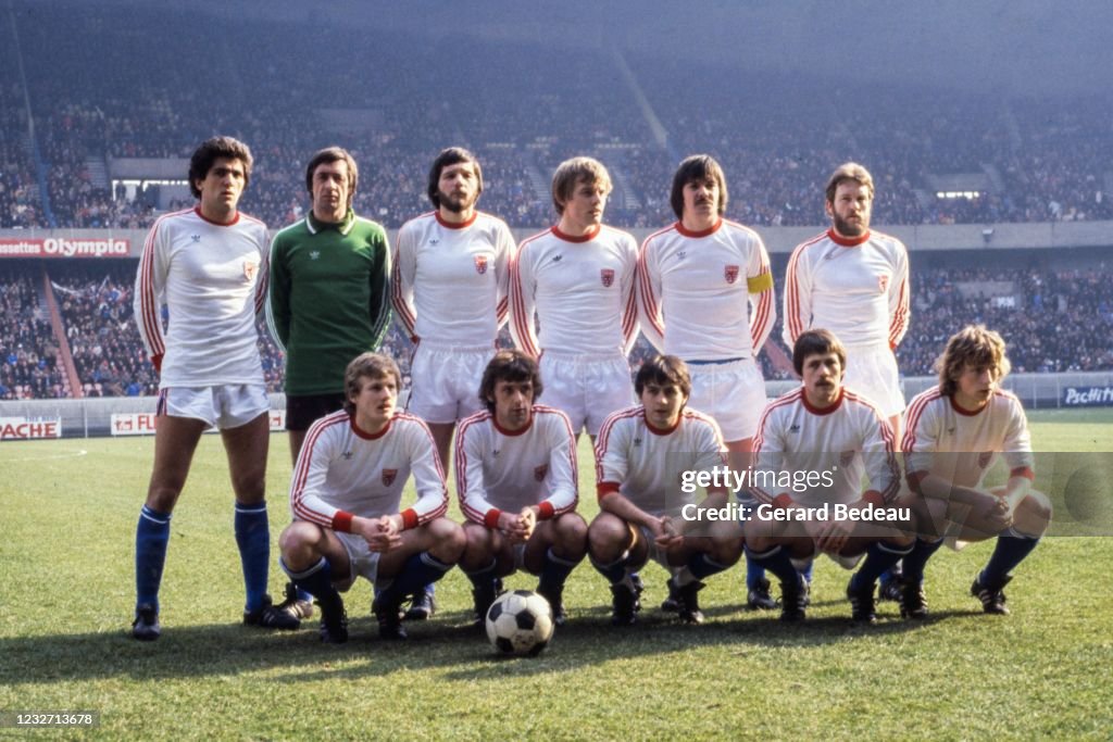Team Luxembourg line up during the UEFA Euro 1980 Qualifying match