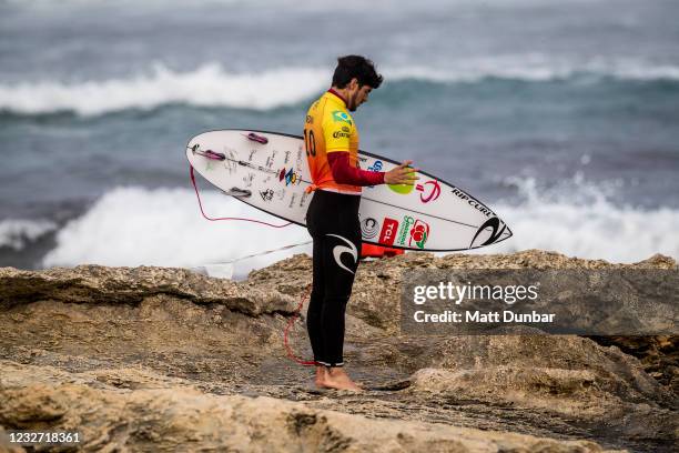 Two-time WSL Champion Gabriel Medina of Brazil surfing in Heat 5 of Round 4 of the Boost Mobile Margaret River Pro presented by Corona on May 6, 2021...