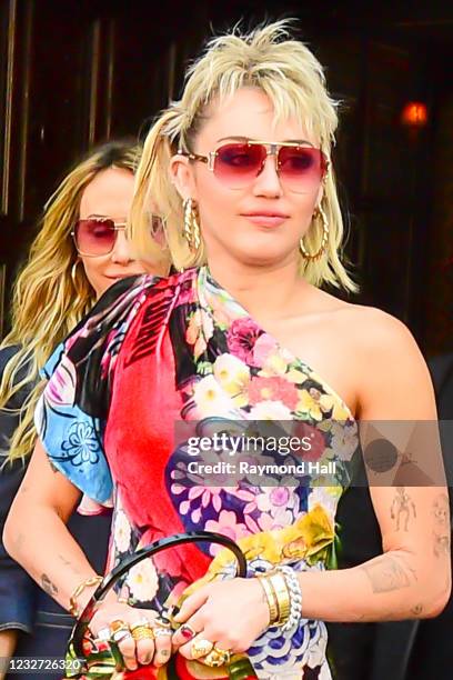 Singer/actress Miley Cyrus is seen walking in SoHo on May 6, 2021 in New York City.
