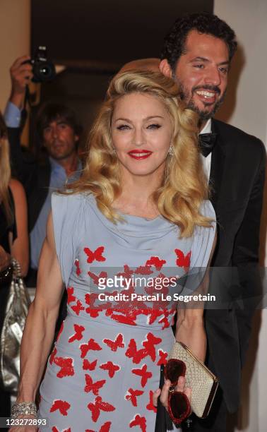 Madonna and her manager Guy Oseary attends the "W.E." premiere at the Palazzo Del Cinema during the 68th Venice Film Festival on September 1, 2011 in...