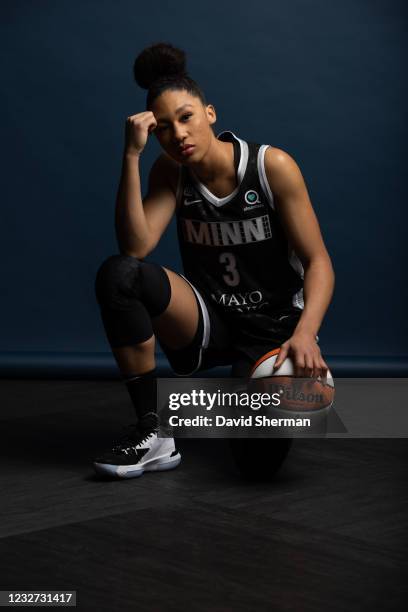Aerial Powers of the Minnesota Lynx poses for a portrait during 2021 WNBA Media Day on May 4, 2021 at Target Center in Minneapolis, Minnesota. NOTE...