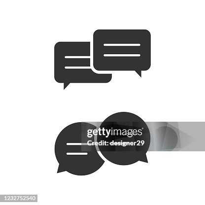 Chat Bubble Icon Set. Dialogue Balloons Vector Design. Chat Bubble Icon Set. Dialogue Balloons Vector Design.