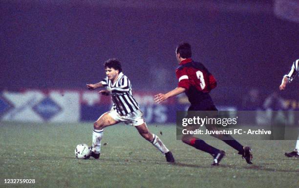 Juventus player Rui Barros during Juventus - Liegi Fc, on December 07, 1988 in Turin, Italy.