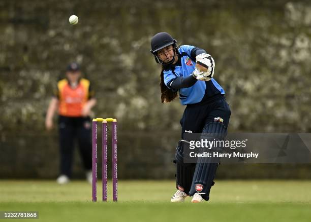 Dublin , Ireland - 9 May 2021; Amy Hunter of Typhoons bats during the third match of the Arachas Super 50 Cup between Scorchers and Typhoons at Rush...