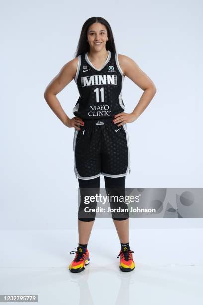 Natalie Achonwa of the Minnesota Lynx poses for a portrait during 2021 WNBA Media Day on May 4, 2021 at Target Center in Minneapolis, Minnesota. NOTE...