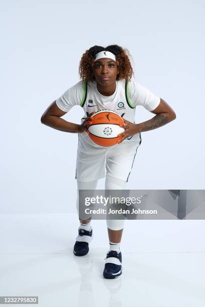 Asheika Alexander of the Minnesota Lynx poses for a portrait during 2021 WNBA Media Day on May 4, 2021 at Target Center in Minneapolis, Minnesota....