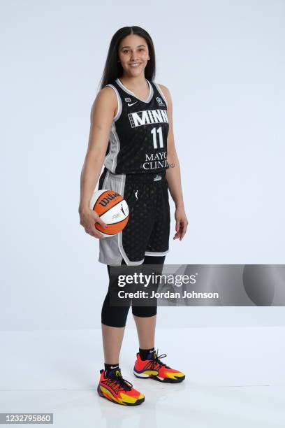 Natalie Achonwa of the Minnesota Lynx poses for a portrait during 2021 WNBA Media Day on May 4, 2021 at Target Center in Minneapolis, Minnesota. NOTE...