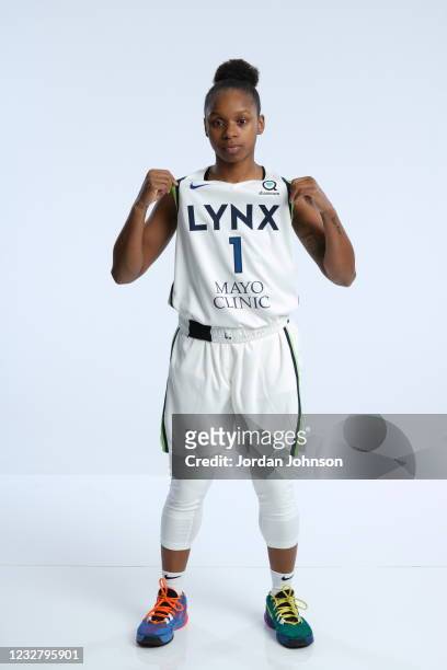 Japreece Dean of the Minnesota Lynx poses for a portrait during 2021 WNBA Media Day on May 4, 2021 at Target Center in Minneapolis, Minnesota. NOTE...