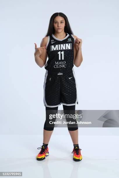 Natalie Achonwa of the Minnesota Lynx poses for a portrait during 2021 WNBA Media Day on May 4, 2021 at Target Center in Minneapolis, Minnesota. NOTE...