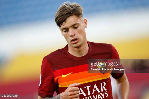 Nicola Zalewski of AS Roma looks on during the Serie A match between AS Roma and FC Crotone at Stadio Olimpico on May 9, 2021 in Rome, Italy....