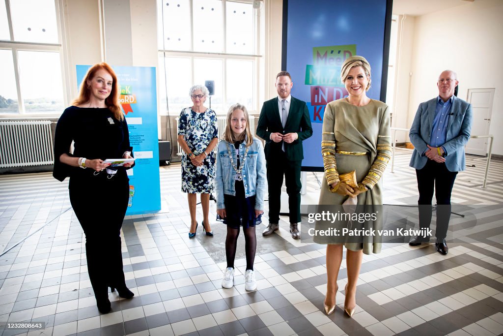 Queen Maxima Of The Netherlands Attends A Music Program For Children At Radio Kootwijk