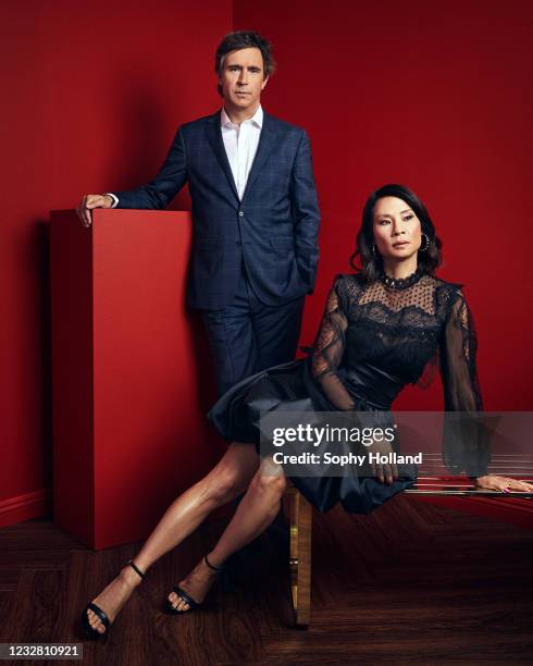 Lucy Liu and Jack Davenport of CBS's 'Why Women Kill' are photographed for TV Guide Magazine on August 1, 2019 in Beverly Hills, California.