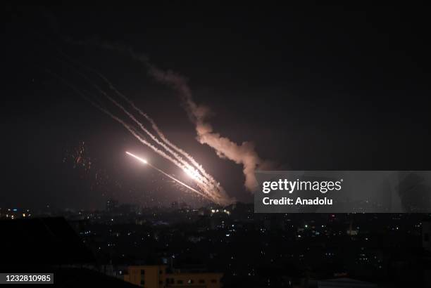 Rockets are being fired from Gaza Strip towards different locations in Israel after deadline for Israel to withdraw its security forces from Masjid...