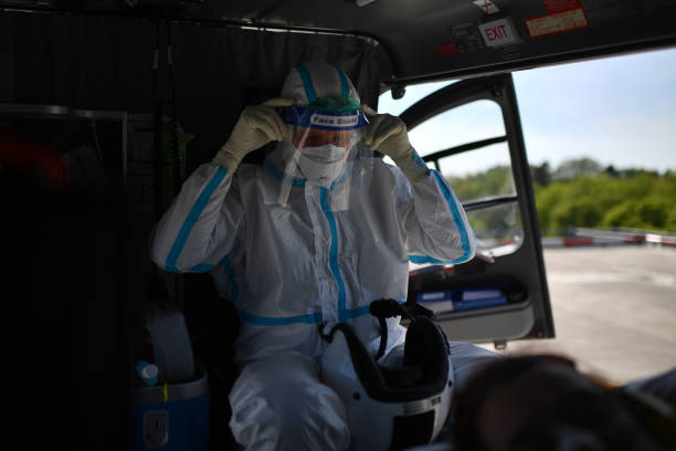 DEU: Air Medical Services Provide Patient Transport During The Coronavirus Pandemic