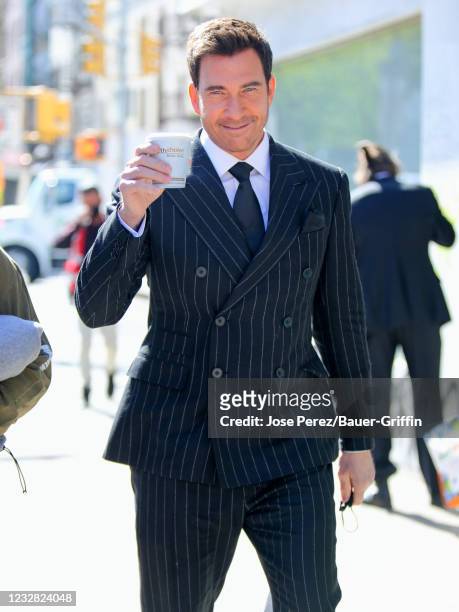 Dylan McDermott is seen at the film set of the "Law and Order: Organized Crime" on May 11, 2021 in New York City.