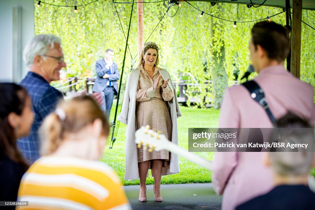 Queen Maxima Of The Netherlands Attends A Music Program For Children In Keukenhof Lisse