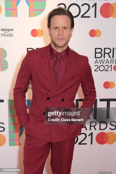 Olly Murs arrives at The BRIT Awards 2021 at The O2 Arena on May 11, 2021 in London, England.