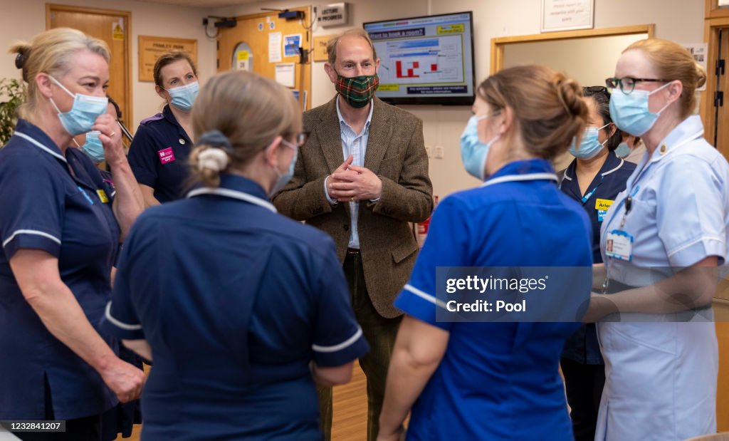 The Earl & Countess Of Wessex Visit Frimley Park Hospital In Camberley