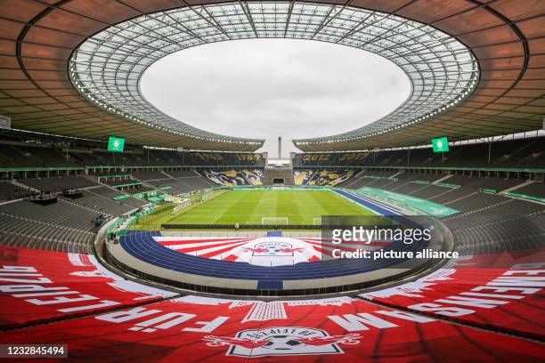 Football: DFB Cup, Before the final RB Leipzig - Borussia Dortmund at the Olympiastadion Berlin. View into the Olympic Stadium. Photo: Jan...