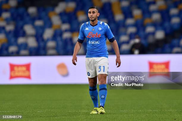 Faouzi Ghoulam of SSC Napoli during the Serie A match between SSC Napoli and Bologna FC Calcio at Stadio Diego Armando Maradona Naples Italy on 7...