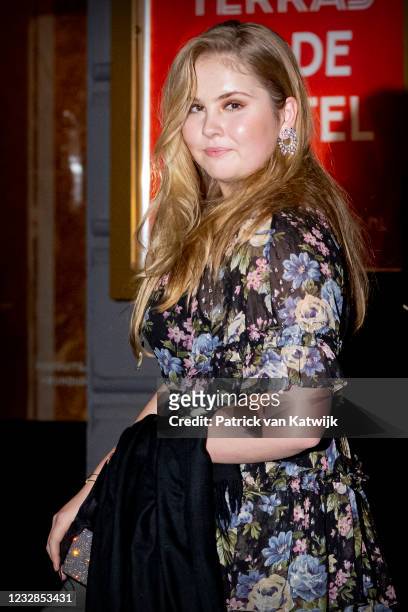 Princess Amalia of The Netherlands attends the concert Queen Maxima a life full of Music on the occasion of her 50th birthday in theater Carre on May...