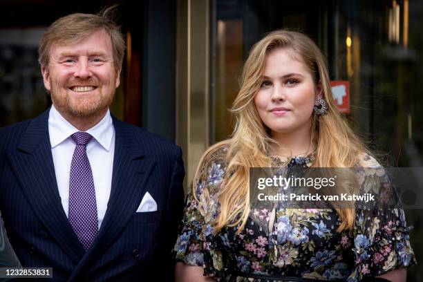 King Willem-Alexander of The Netherlands and Princess Amalia of The Netherlands attend the concert Queen Maxima a life full of Music on the occasion...