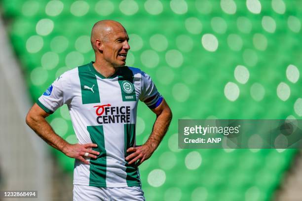 Arjen Robben of FC Groningen during the Dutch Eredivisie match between FC Groningen and AZ Alkmaar at the Hitachi Capital Mobility stadium on May 13,...