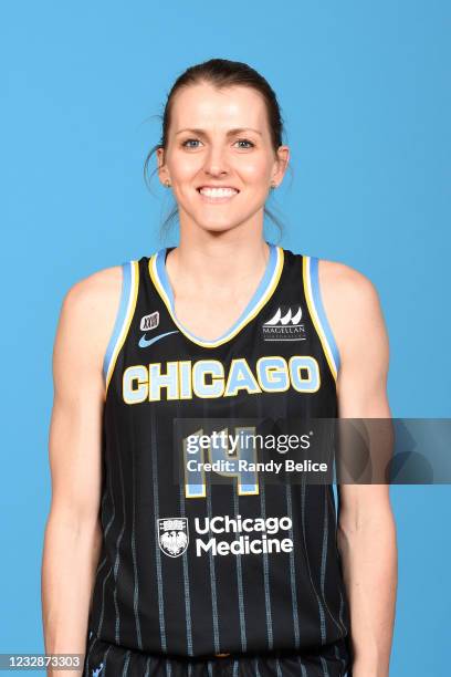 Allie Quigley of the Chicago Sky poses for a head shot during the WNBA Media Day on May 13 at Sachs Recreation Center in Chicago, Illinois. NOTE TO...