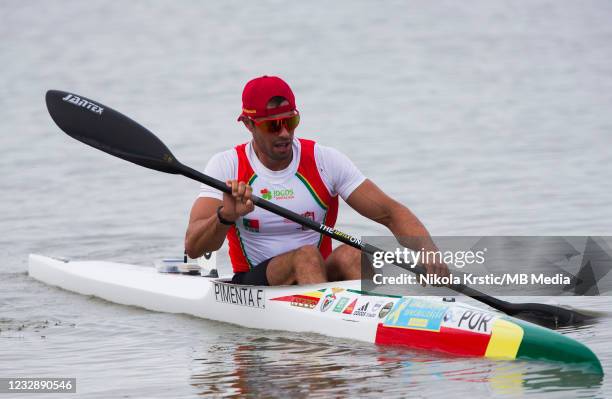 Fernando PIMENTA of Portugal competes during the Canoe Sprint World Cup & Paracanoe World Cup on May 14, 2021 in Szeged, Hungary.