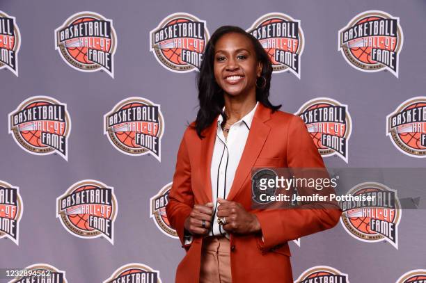 Enshrinee Tamika Catchings poses for a portrait during the Class of 2020 Tip-Off Celebration and Awards Gala as part of the 2020 Basketball Hall of...
