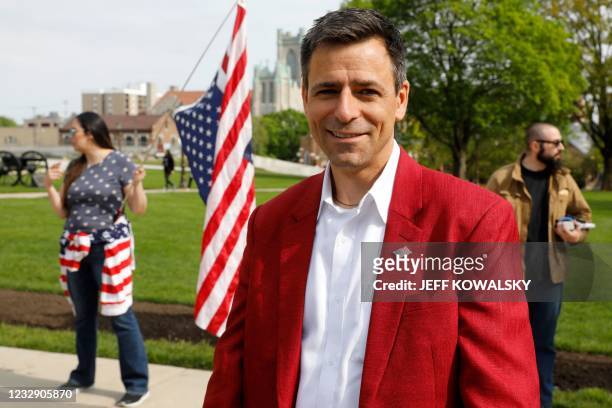Ryan Kelley, Republication candidate for Governor, attends a Freedom Rally in support of First Amendment rights and to protest against Governor...
