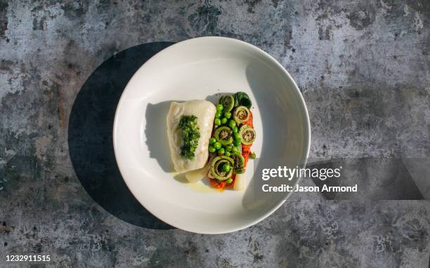 Halibut Romesco 200 California Halibut Stock Photos, High-Res Pictures, and Images ...