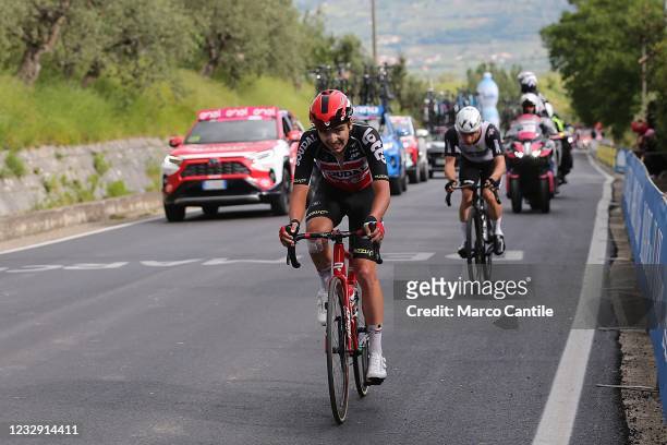 The cyclist Kobe Goossens of the Lotto Soudal Team, during the eighth stage of the Giro d'Italia 2021, 170 km between Foggia and Guardia Sanframondi...