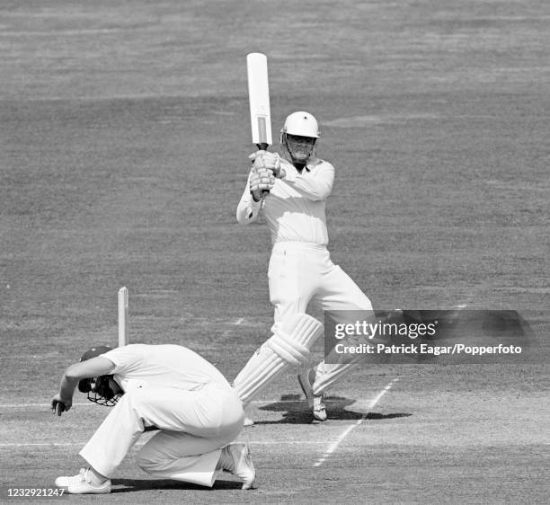 John Wright of New Zealand batting during the 3rd Test match between England and New Zealand at Lord's Cricket Ground, London, 15th August 1983. The...