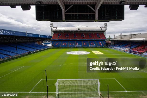 General view of the stadium prior to the Premier League match between Crystal Palace and Aston Villa at Selhurst Park on May 16, 2021 in London,...
